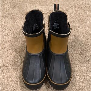 Black and Tan Duck Boots